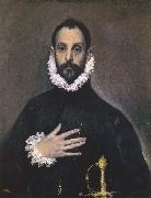 Nobleman with his Hand on his chest El Greco